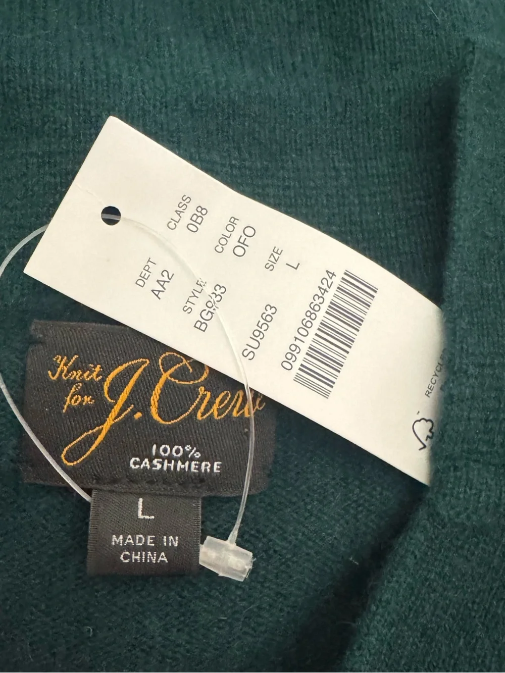 NWT J.CREW CASHMERE SHORT-SLEEVE JOHNNY-COLLAR SWEATER POLO SZ L